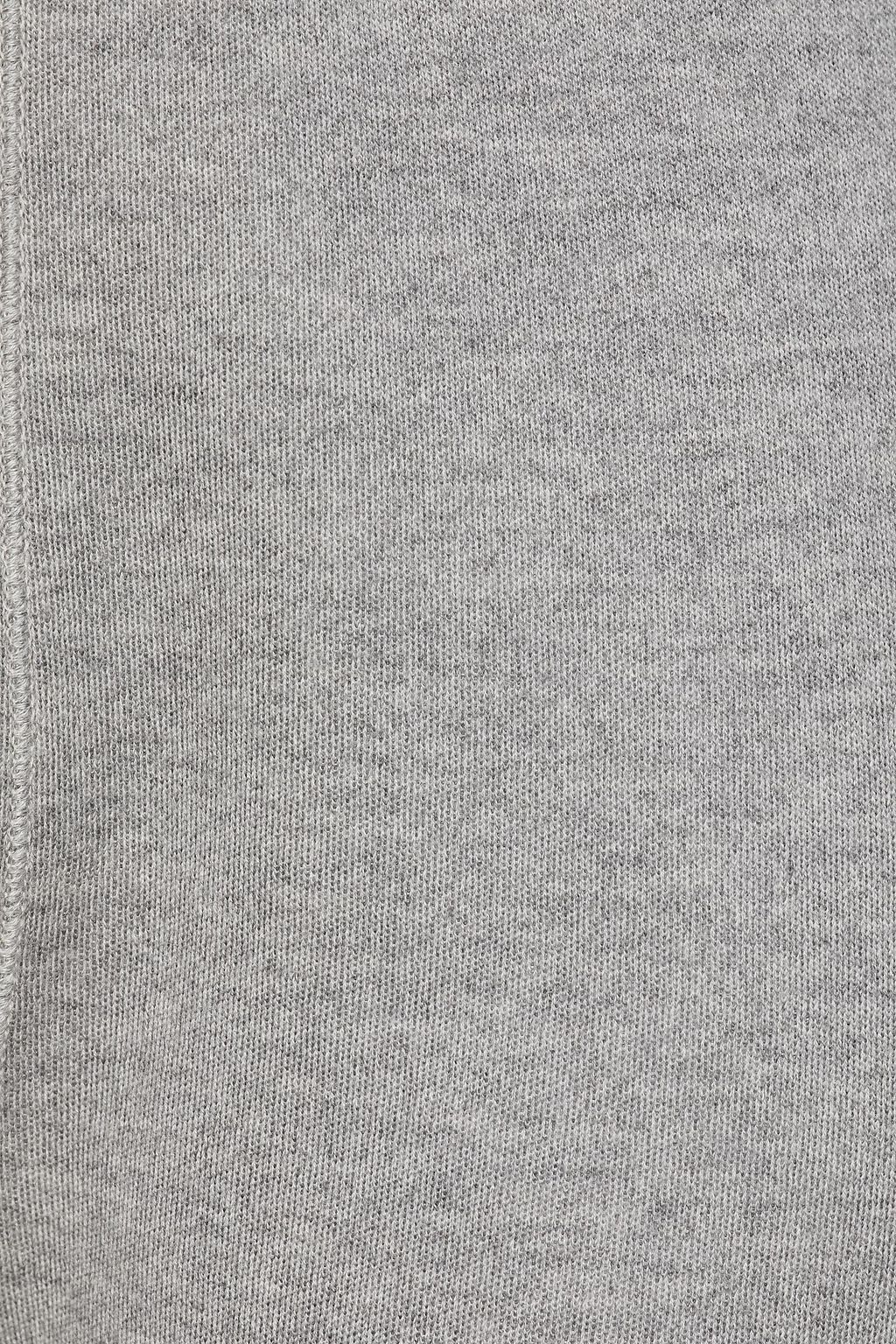 JIL SANDER Mélange cashmere and silk-blend track pants