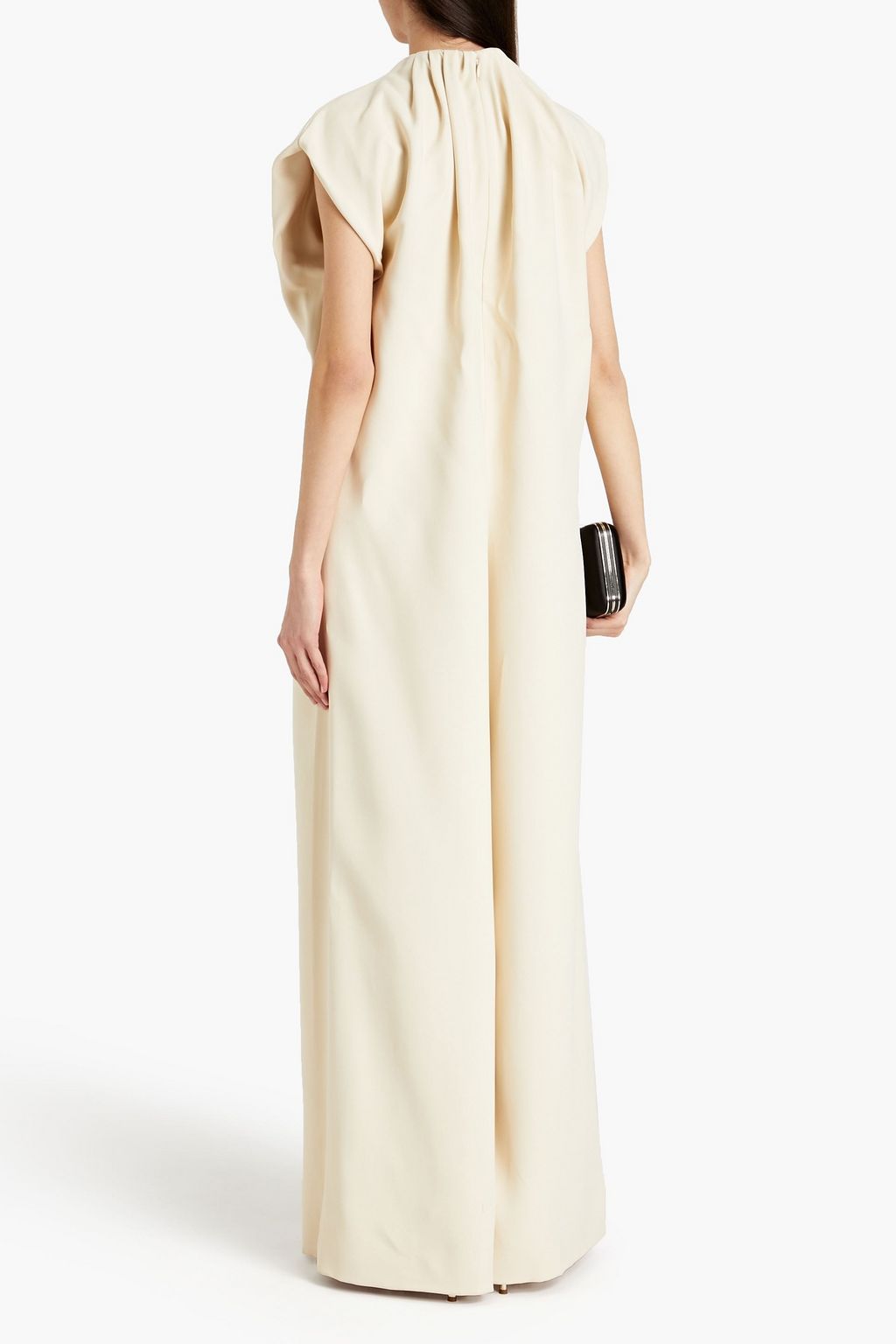 VALENTINO GARAVANI Gathered crepe wide-leg jumpsuit