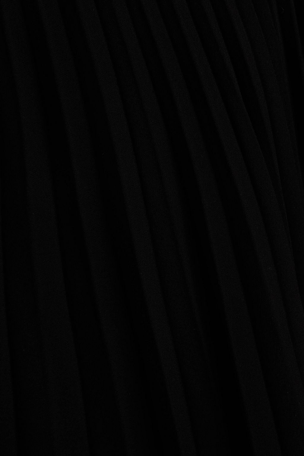 VALENTINO GARAVANI Pleated silk-crepe midi wrap skirt