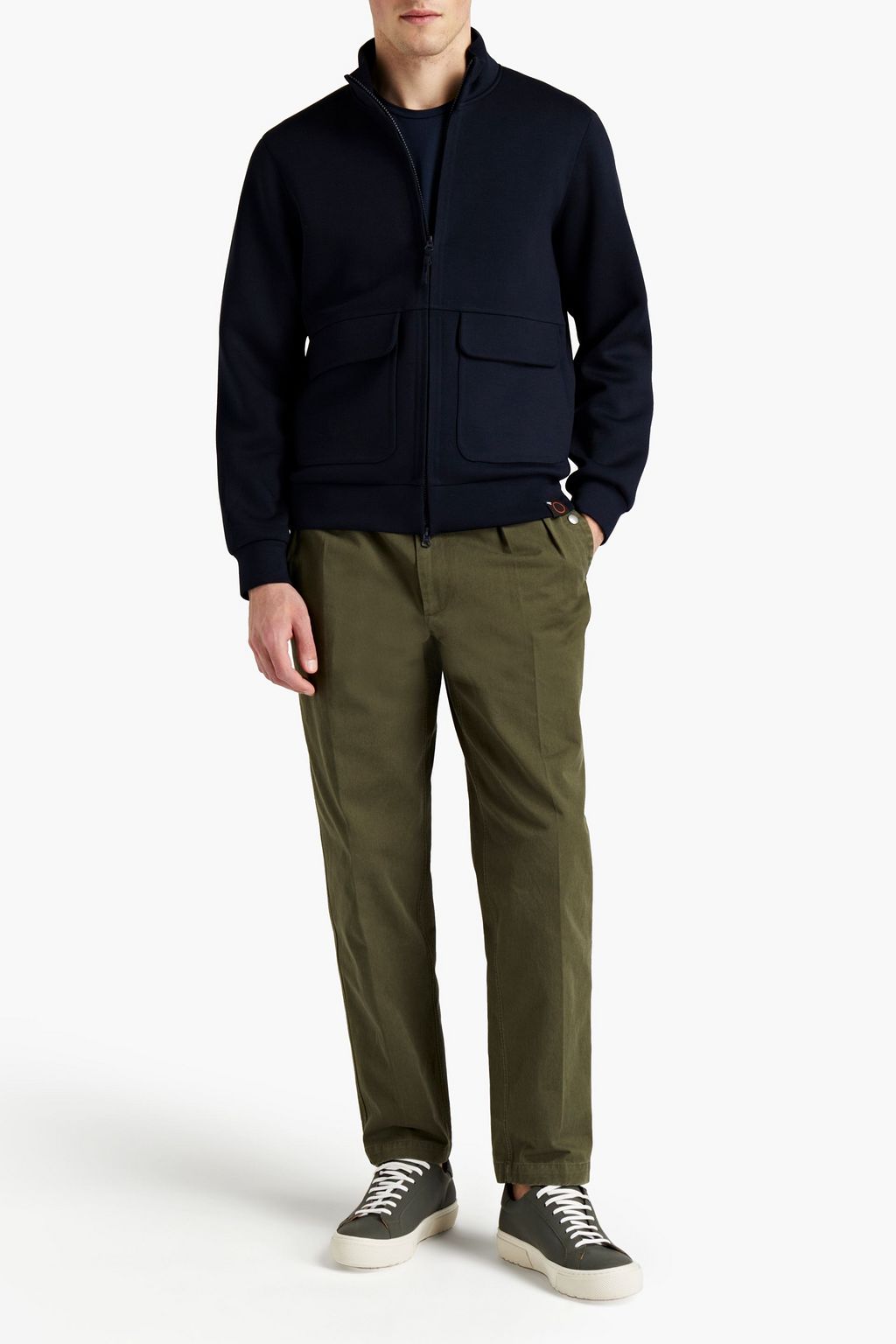 ASPESI Appliquéd scuba sweatshirt