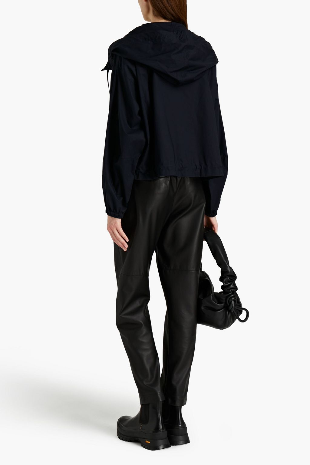 JIL SANDER Oversized cotton-poplin hooded jacket