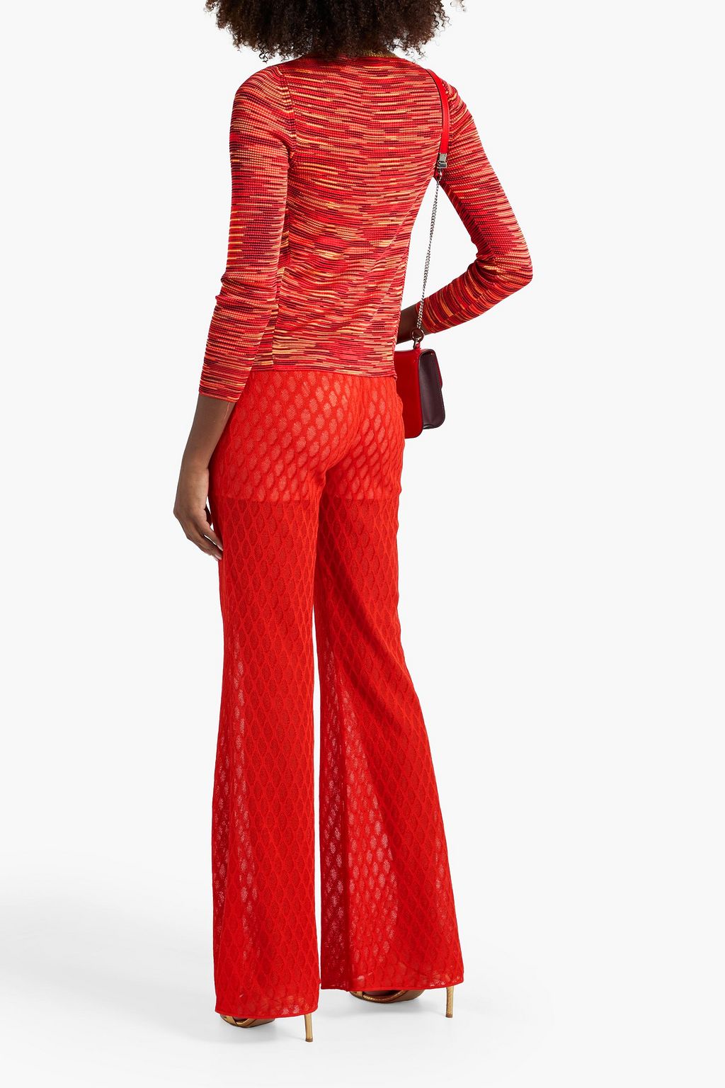 M MISSONI Crochet-knit cotton-blend wide-leg pants