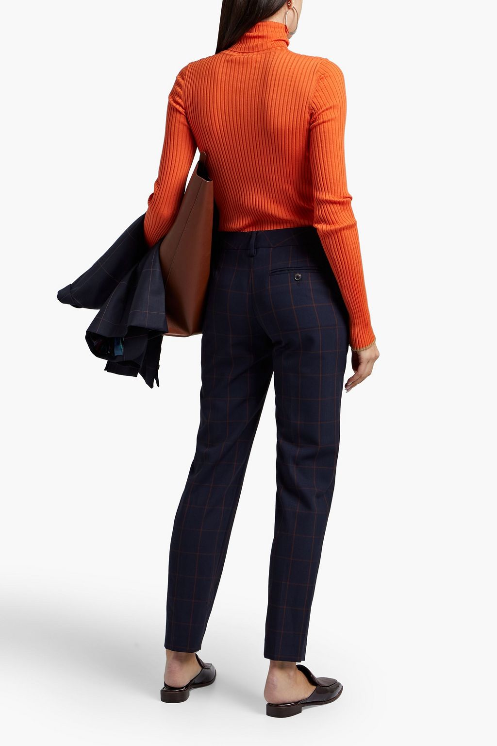 PAUL SMITH Checked wool tapered pants