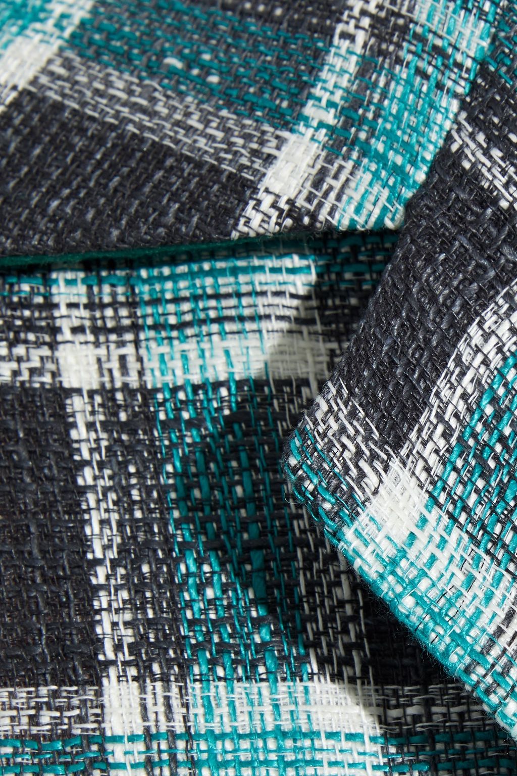 PAUL SMITH Checked linen and cotton-blend coat