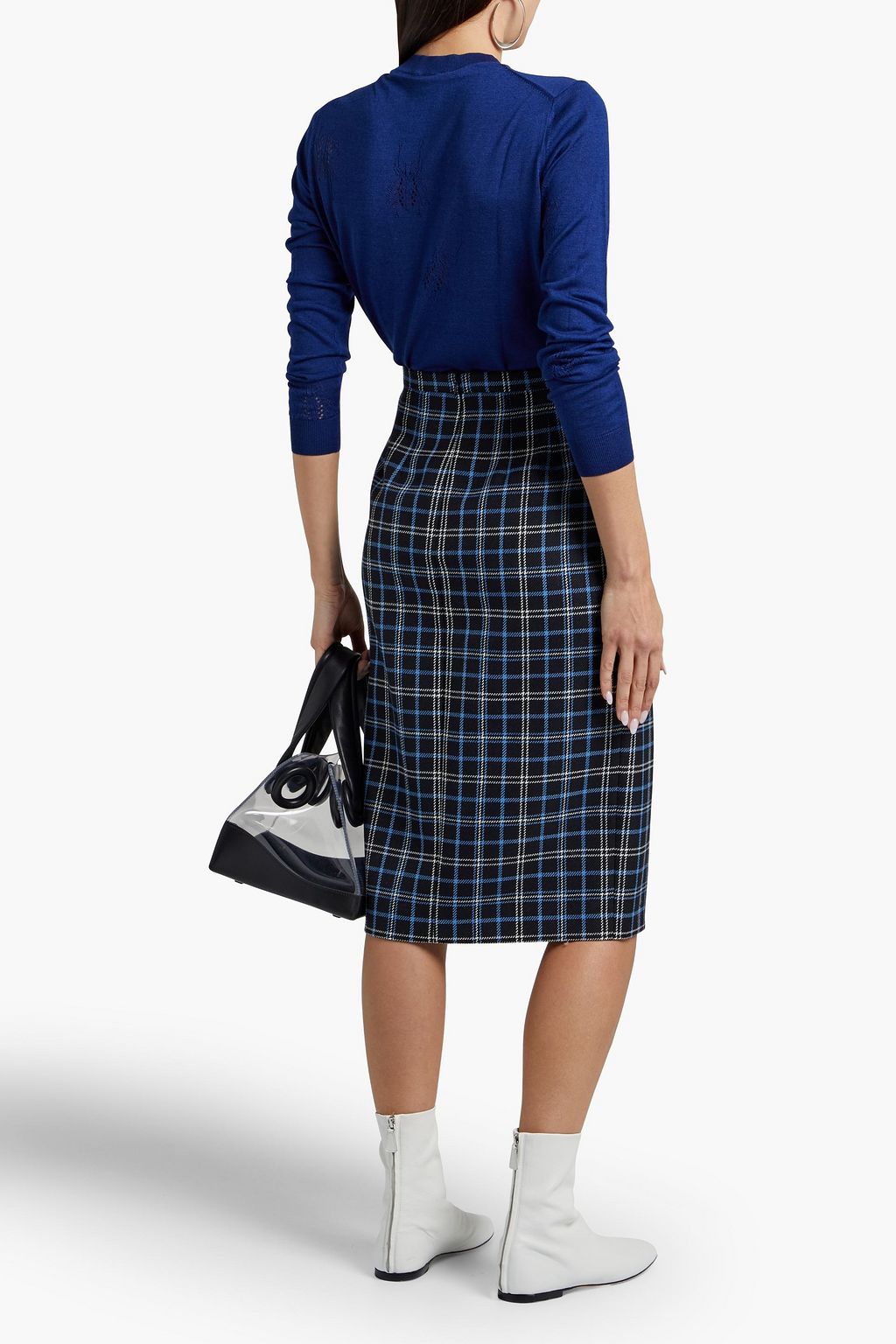 PAUL SMITH Pointelle-knit wool and silk-blend sweater