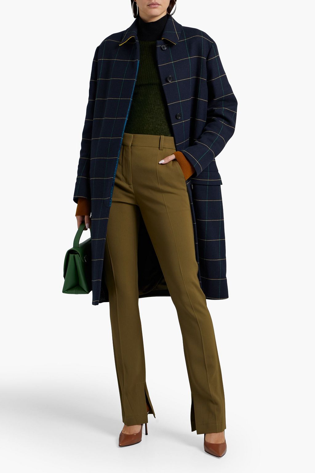 PS PAUL SMITH Checked cotton-blend twill coat