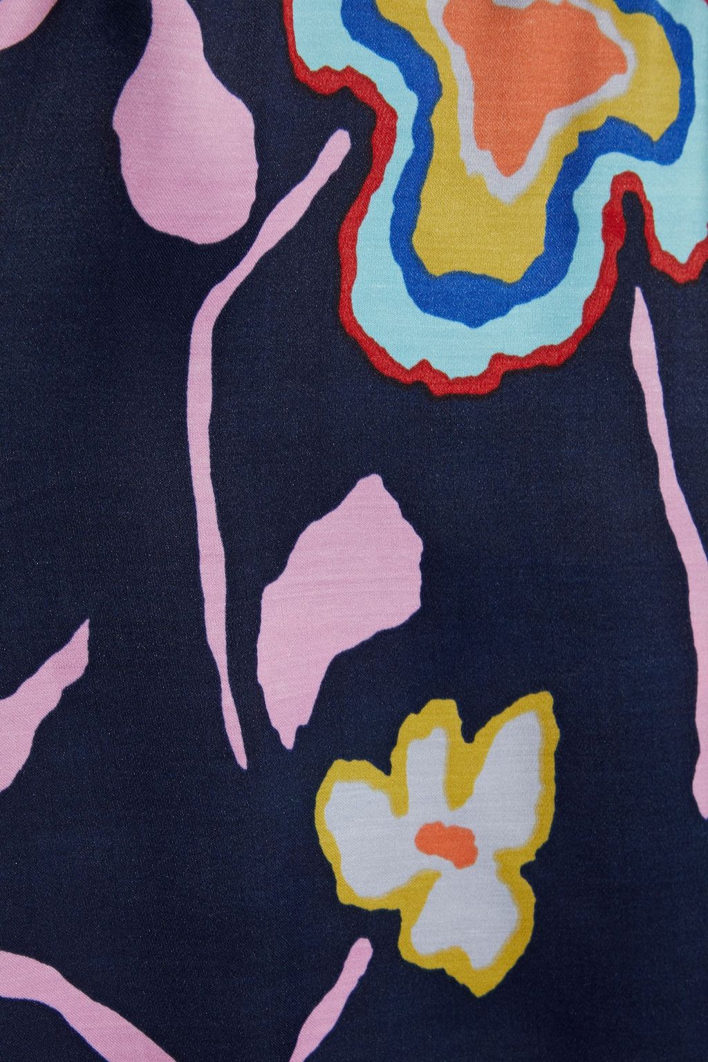 PS PAUL SMITH Belted floral-print sateen dress