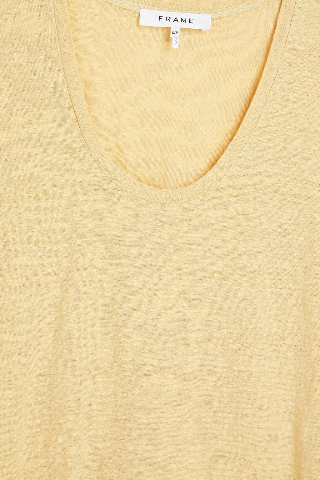 FRAME Easy Scoop linen-jersey T-shirt