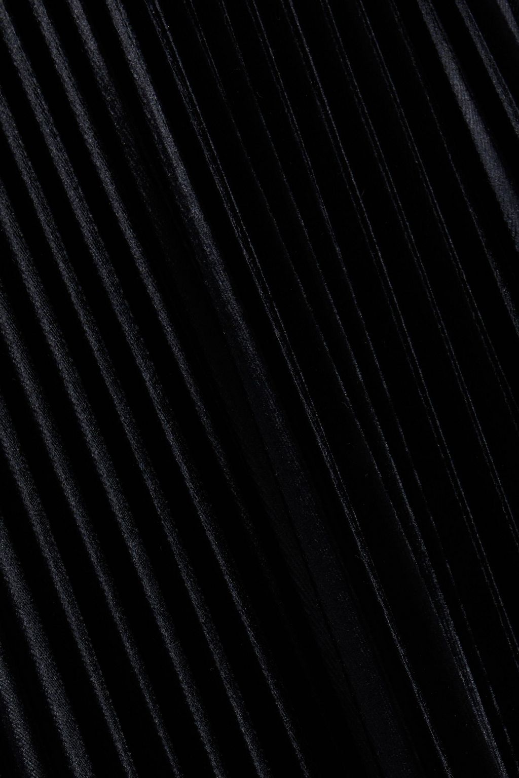 VALENTINO GARAVANI Pleated stretch-velvet midi skirt