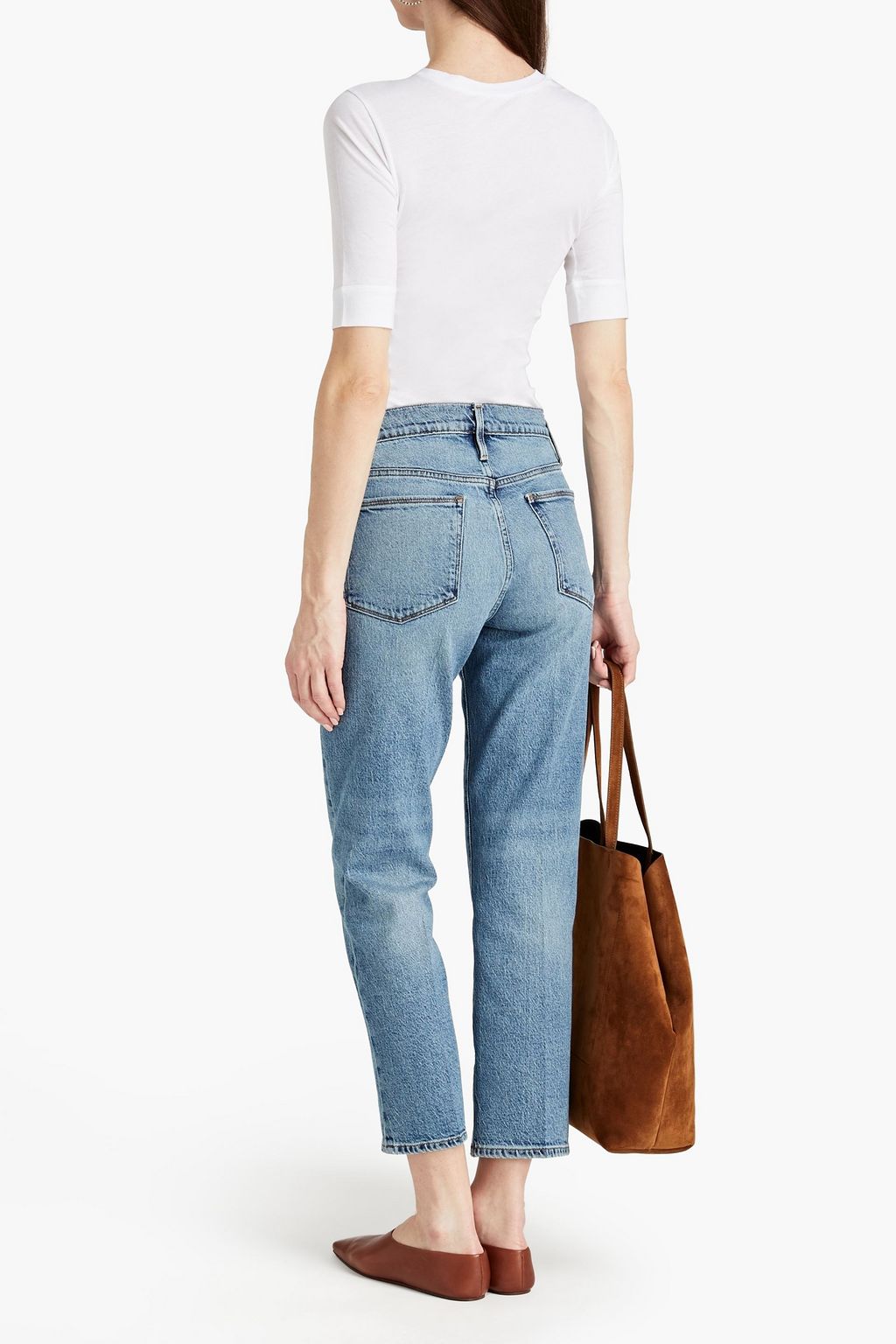 FRAME Le Mid Rise 70s organic Pima cotton-jersey T-shirt