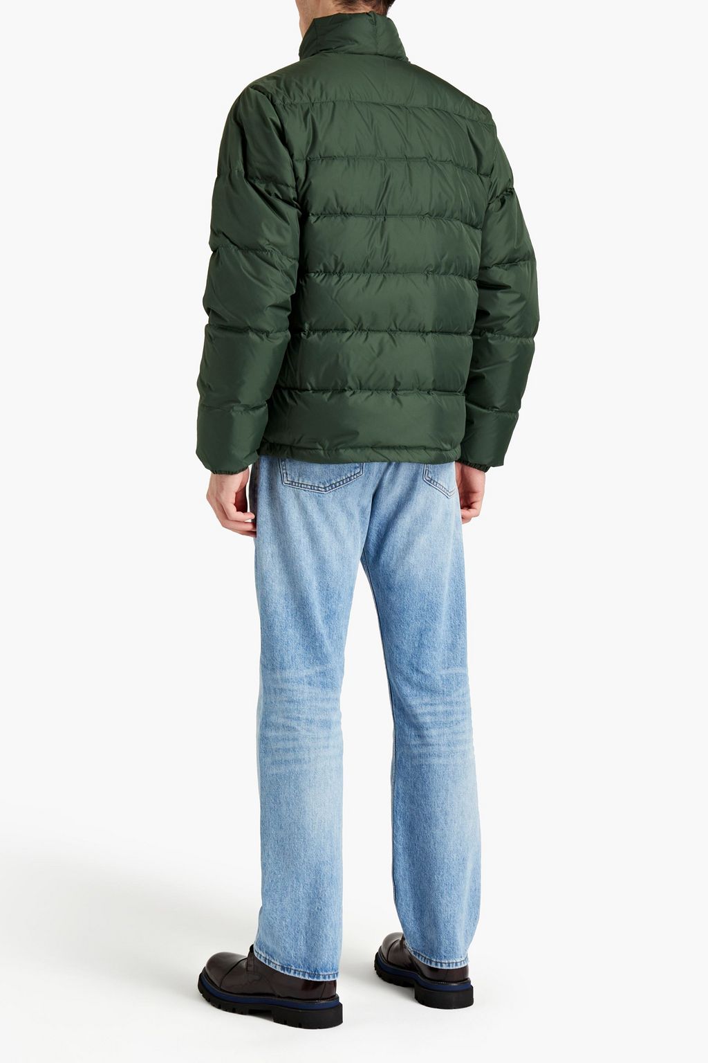 ASPESI Appliquéd quilted shell down jacket