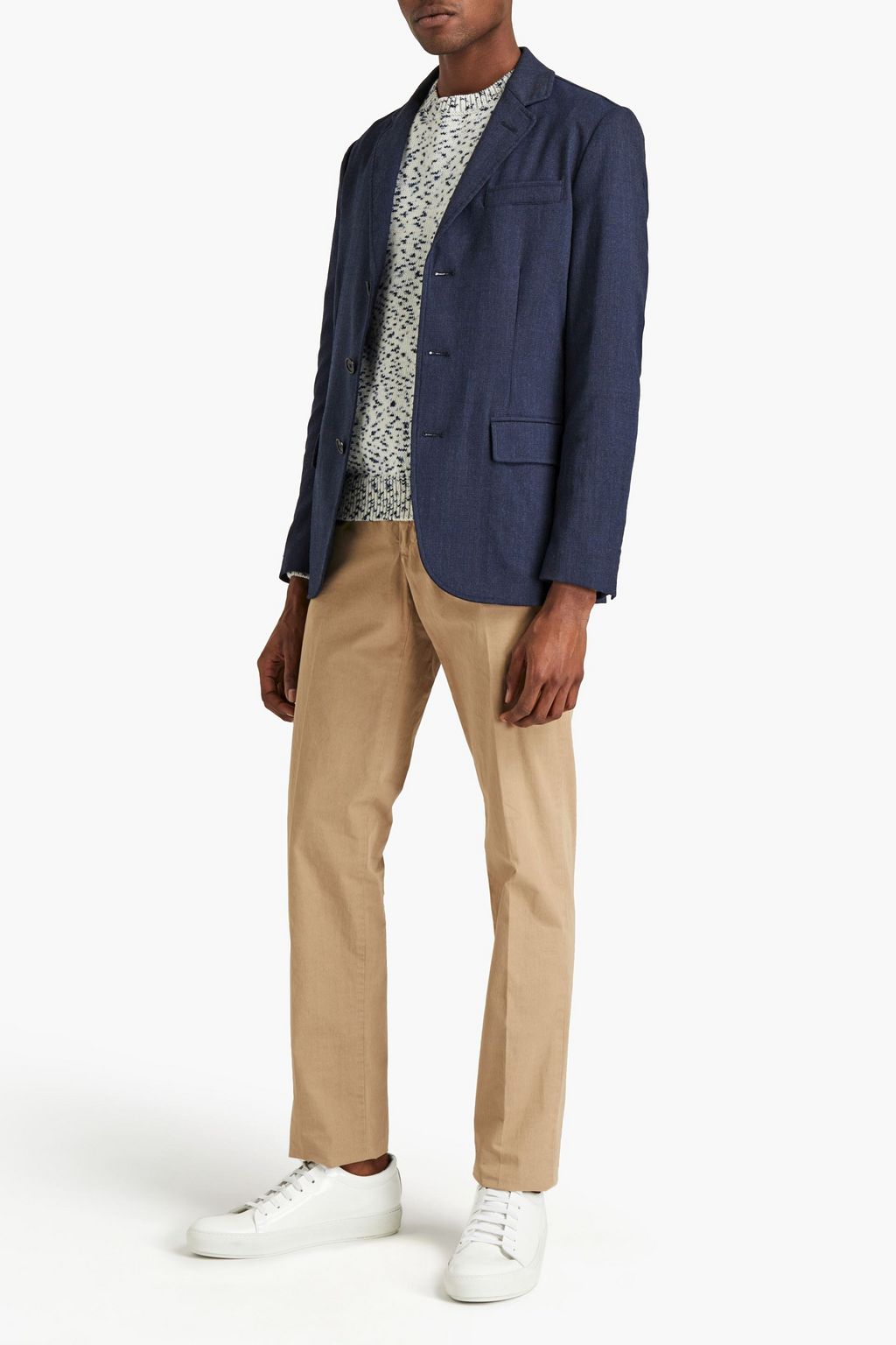 ASPESI Houndstooth wool-blend blazer