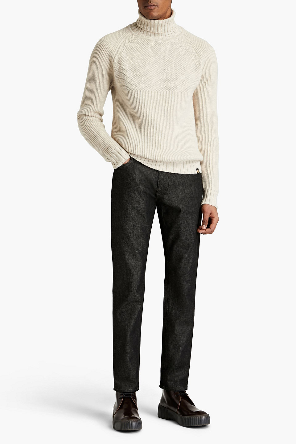 Belstaff Man Marine Ribbed Wool 