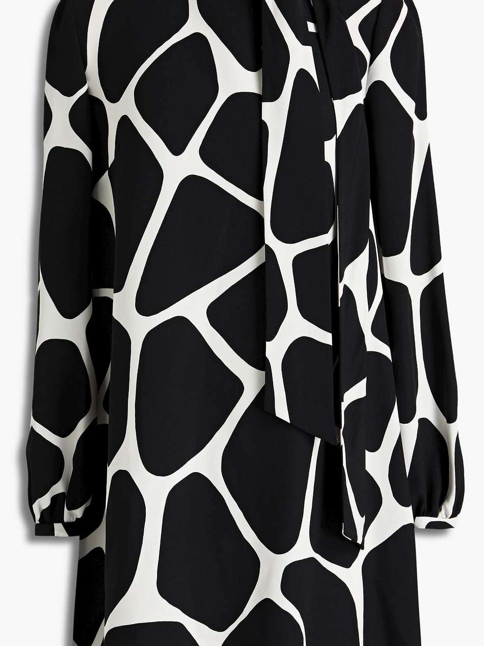 printed silk-crepe mini dress