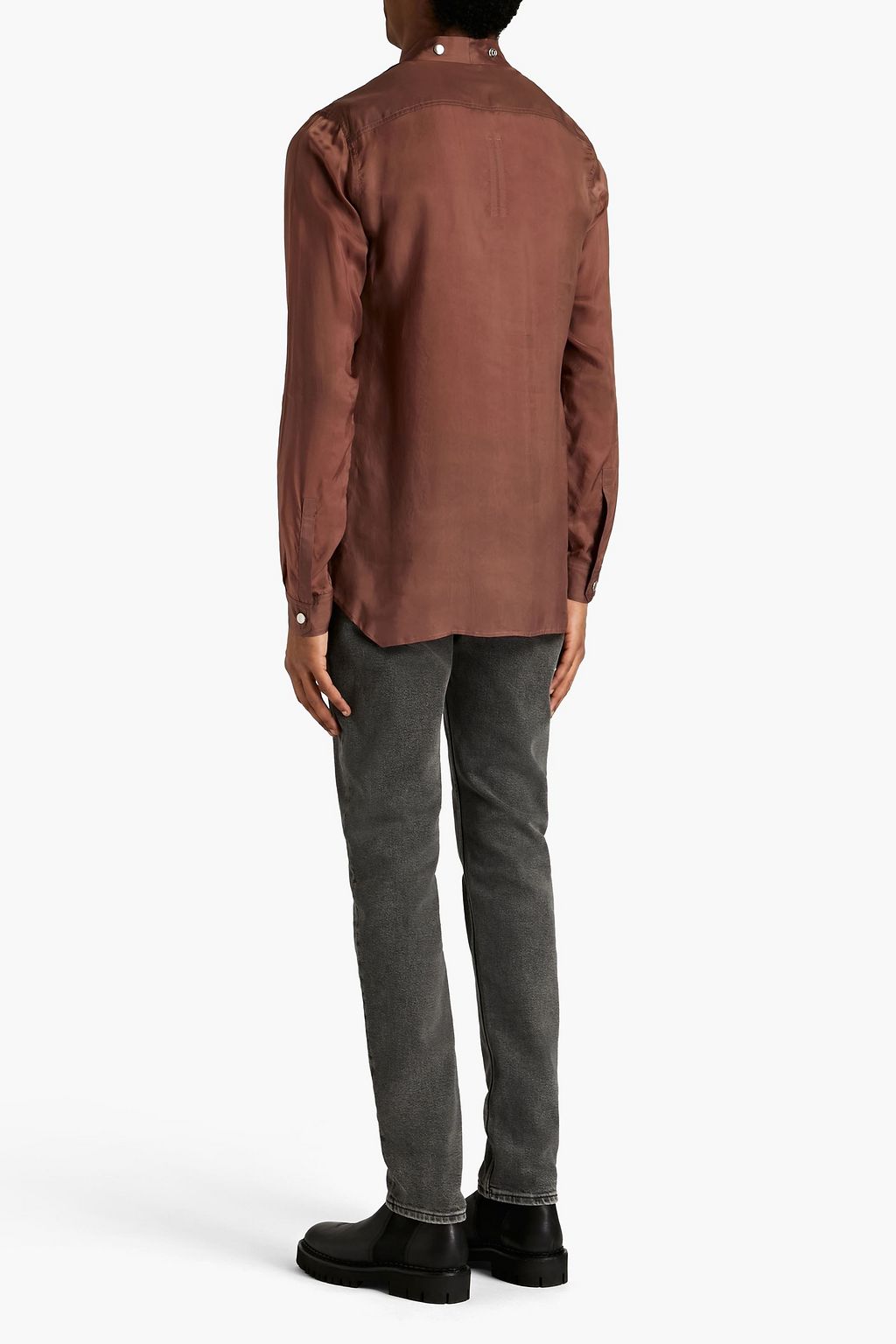 RICK OWENS Larry cupro shirt