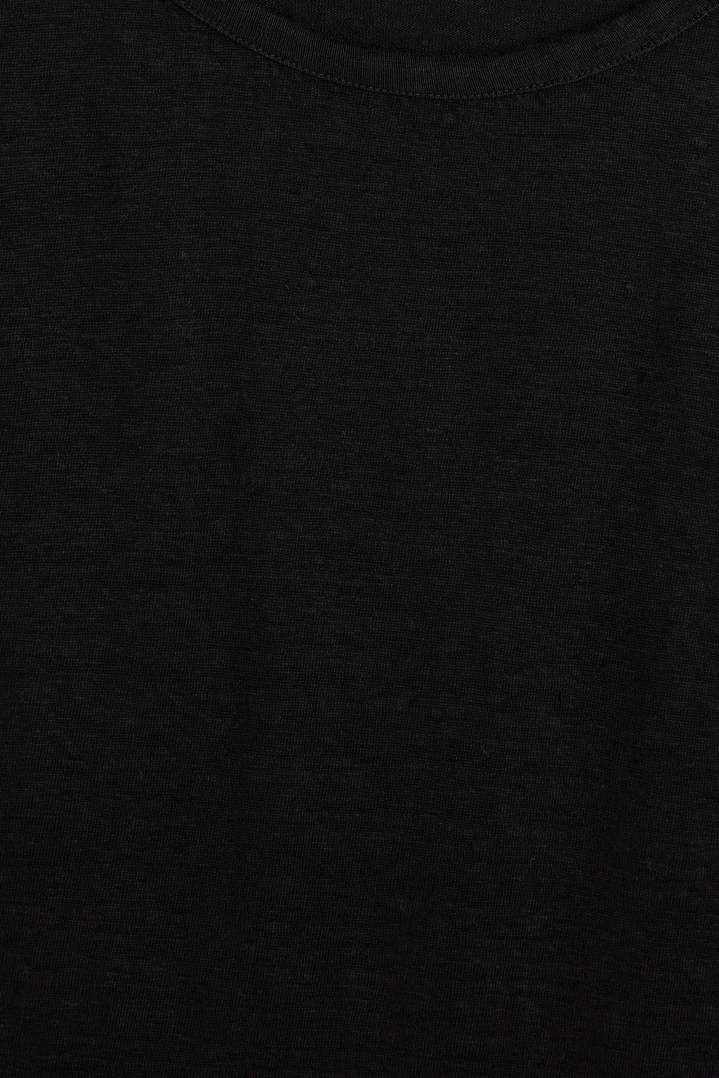FRAME Slouchy linen-jersey top