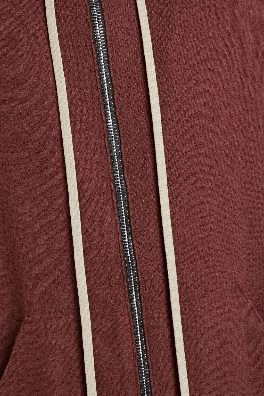 RICK OWENS Brushed cashmere zip-up hoodie