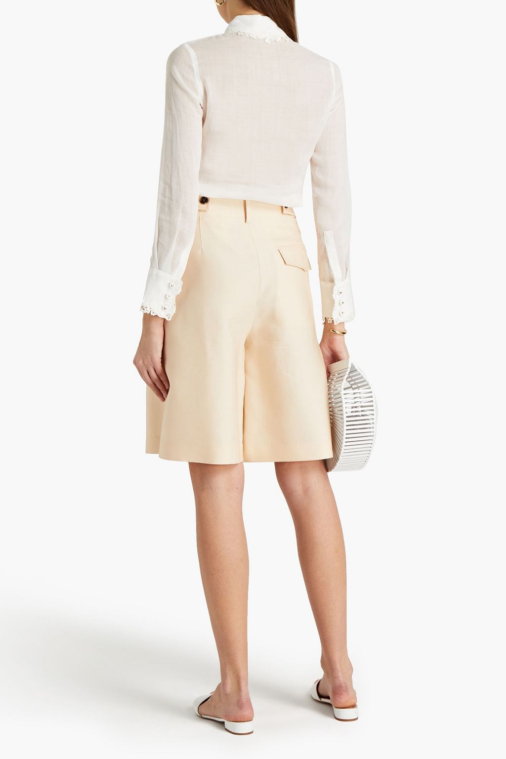 ZIMMERMANN Botanica embroidered ramie shirt