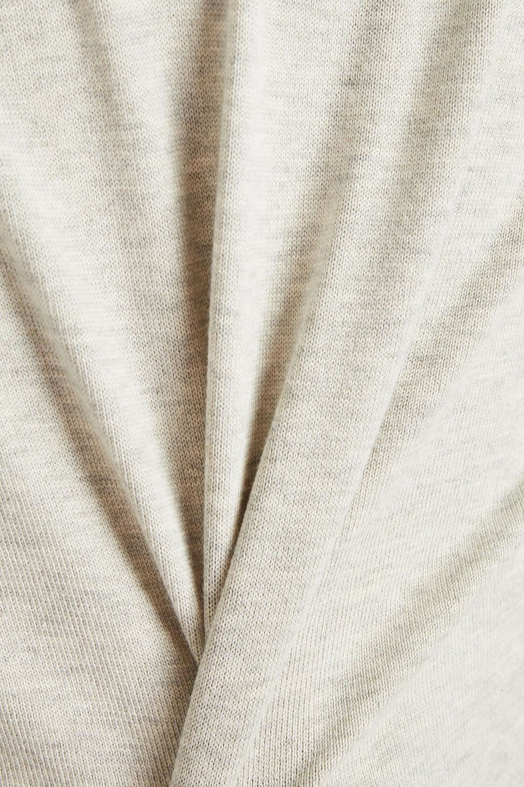 BELSTAFF Bay logo-appliquéd cotton and silk-blend half-zip sweater
