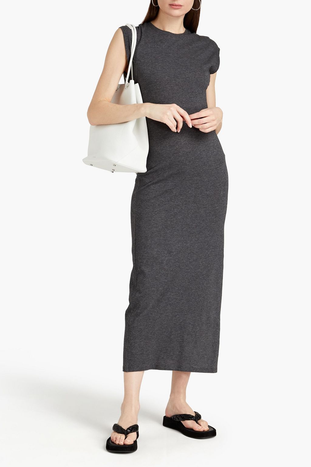 FRAME Le Muscle organic Pima cotton-jersey maxi dress