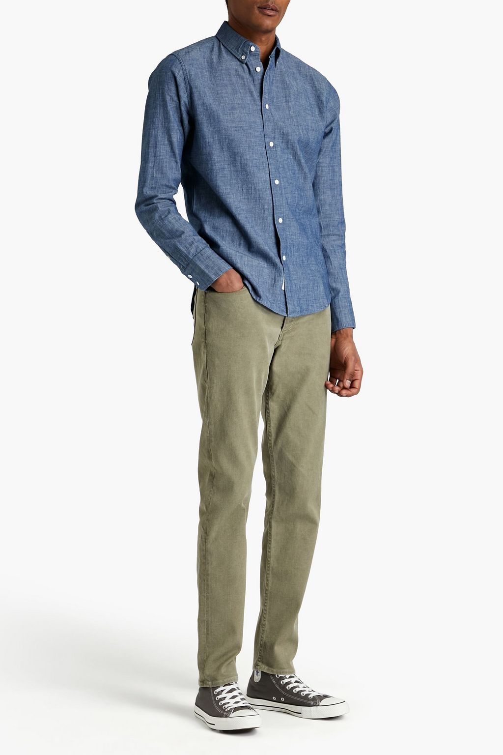 RAG & BONE Cotton-chambray shirt