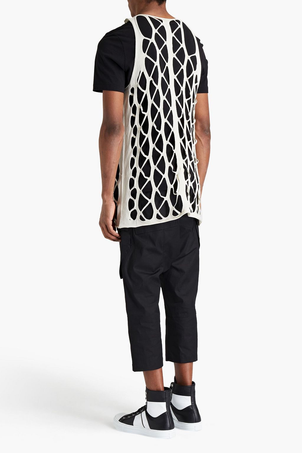 RICK OWENS Cropped stretch-cotton cargo pants