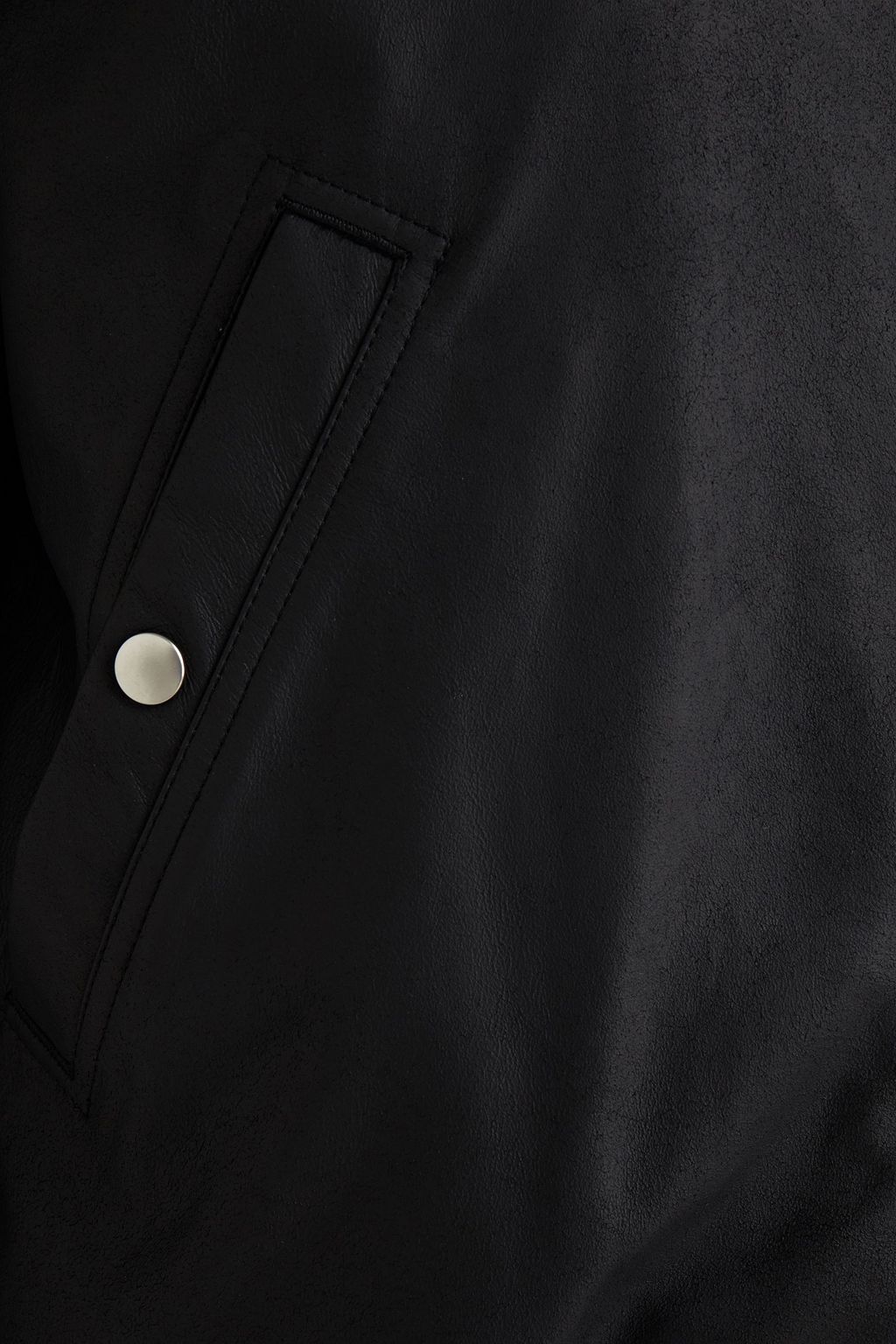 RICK OWENS Coated leather bomber jacket