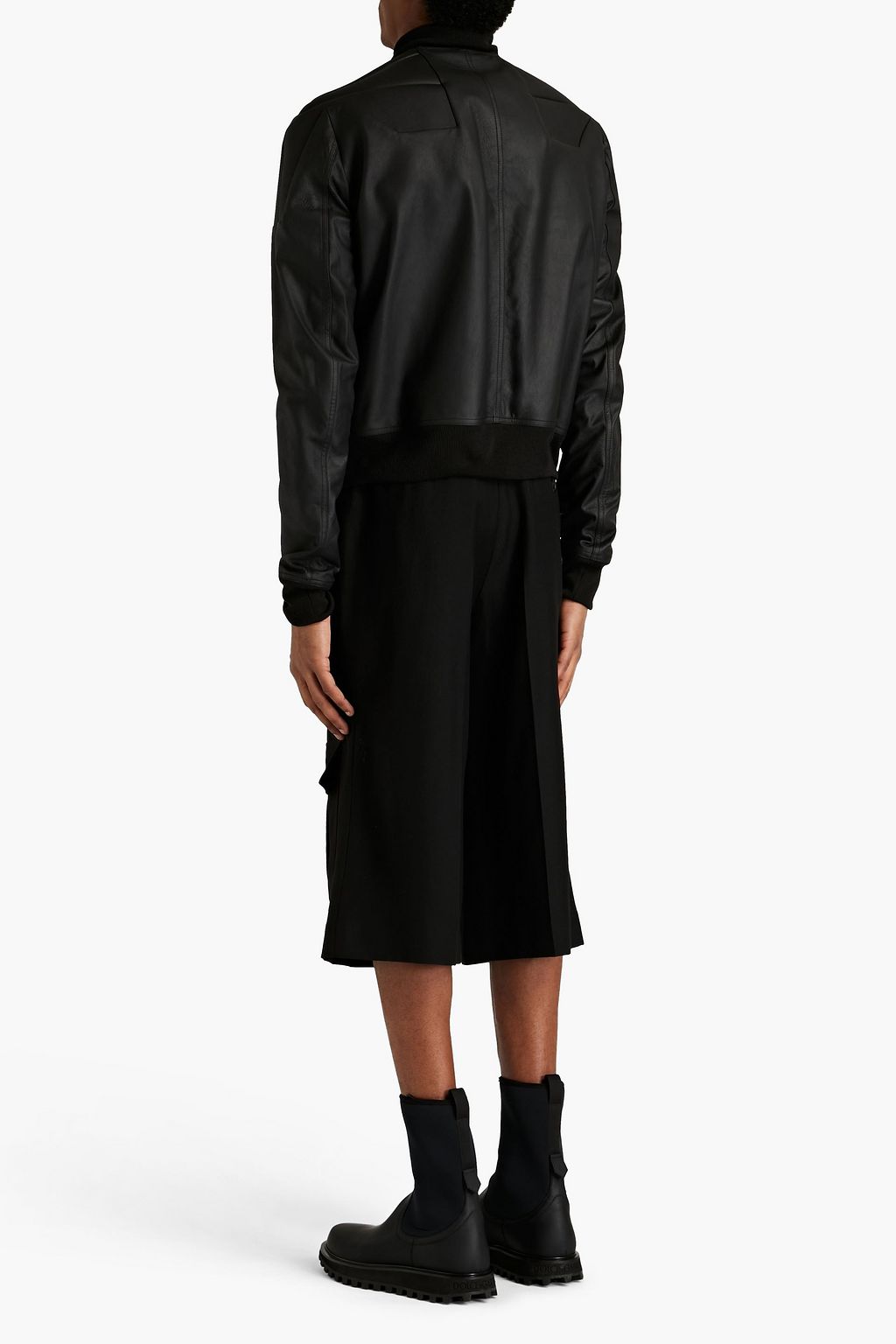 RICK OWENS Coated leather bomber jacket