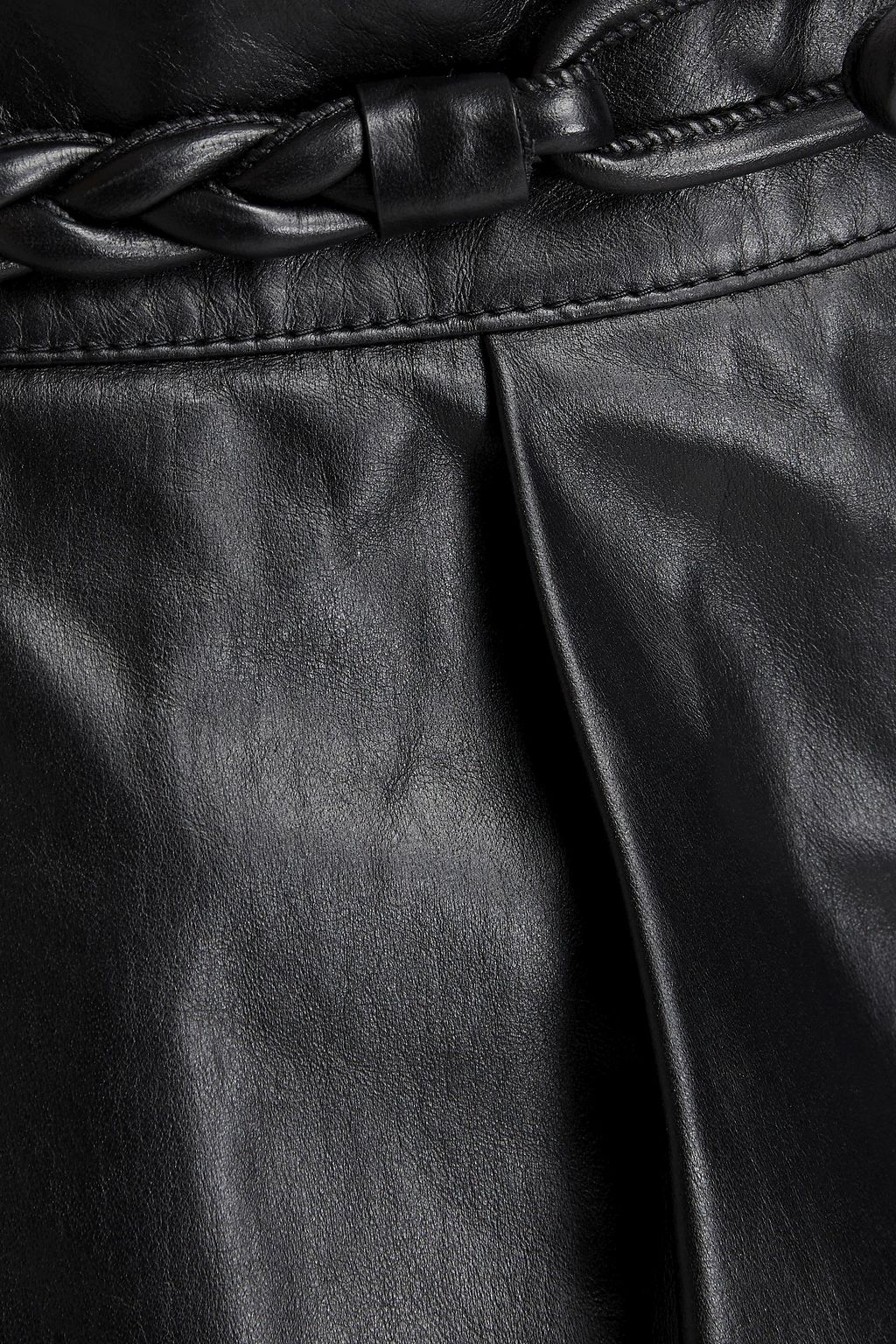VALENTINO GARAVANI Belted leather mini skirt
