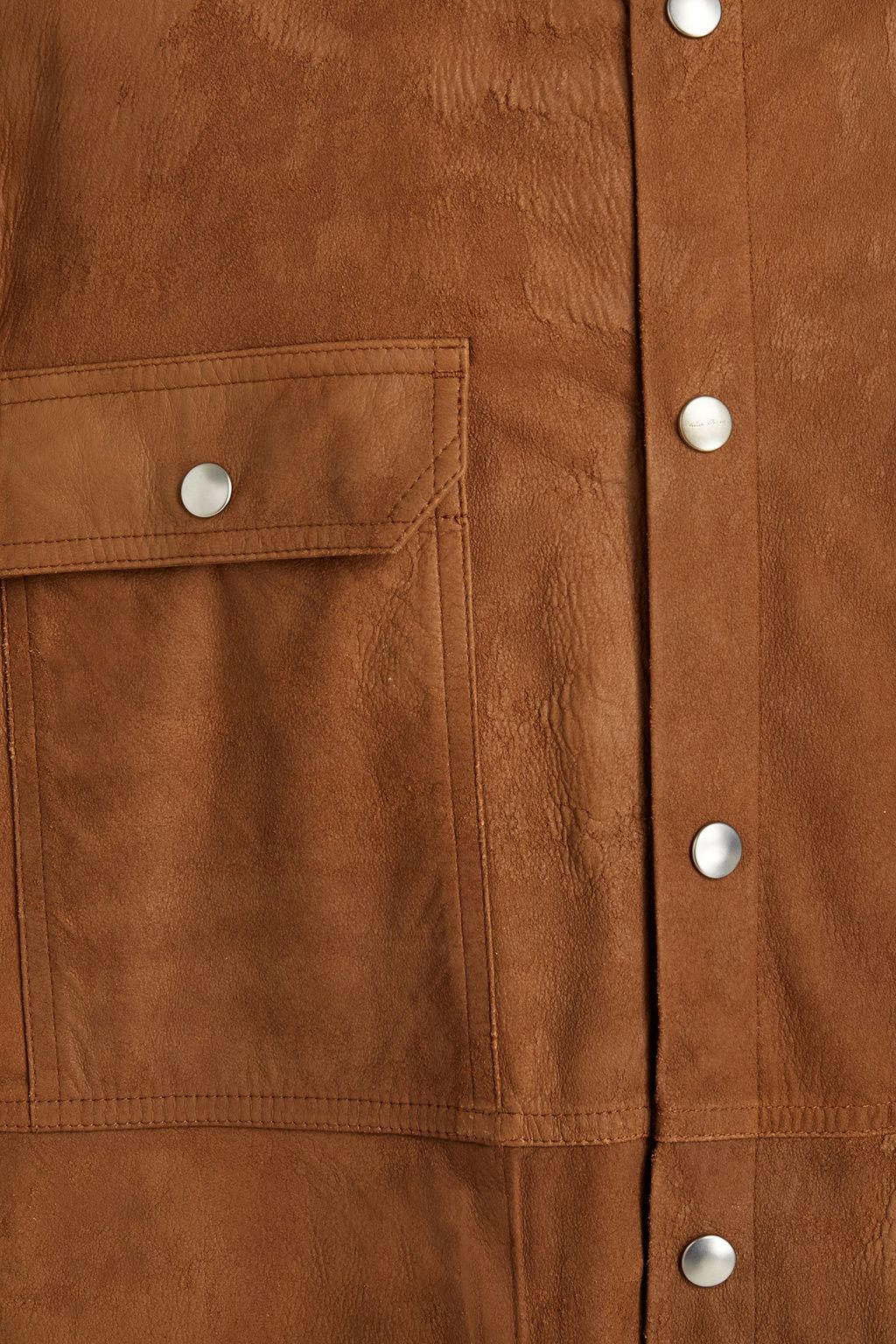 RICK OWENS Distressed suede overshirt