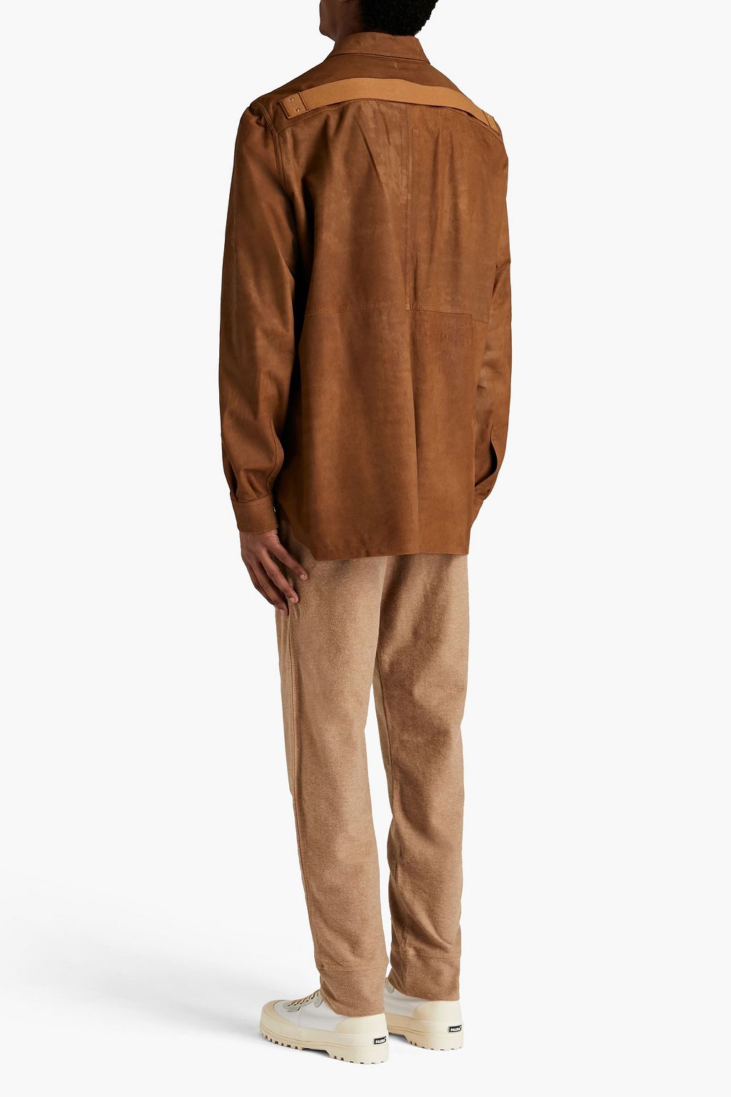 RICK OWENS Distressed suede overshirt