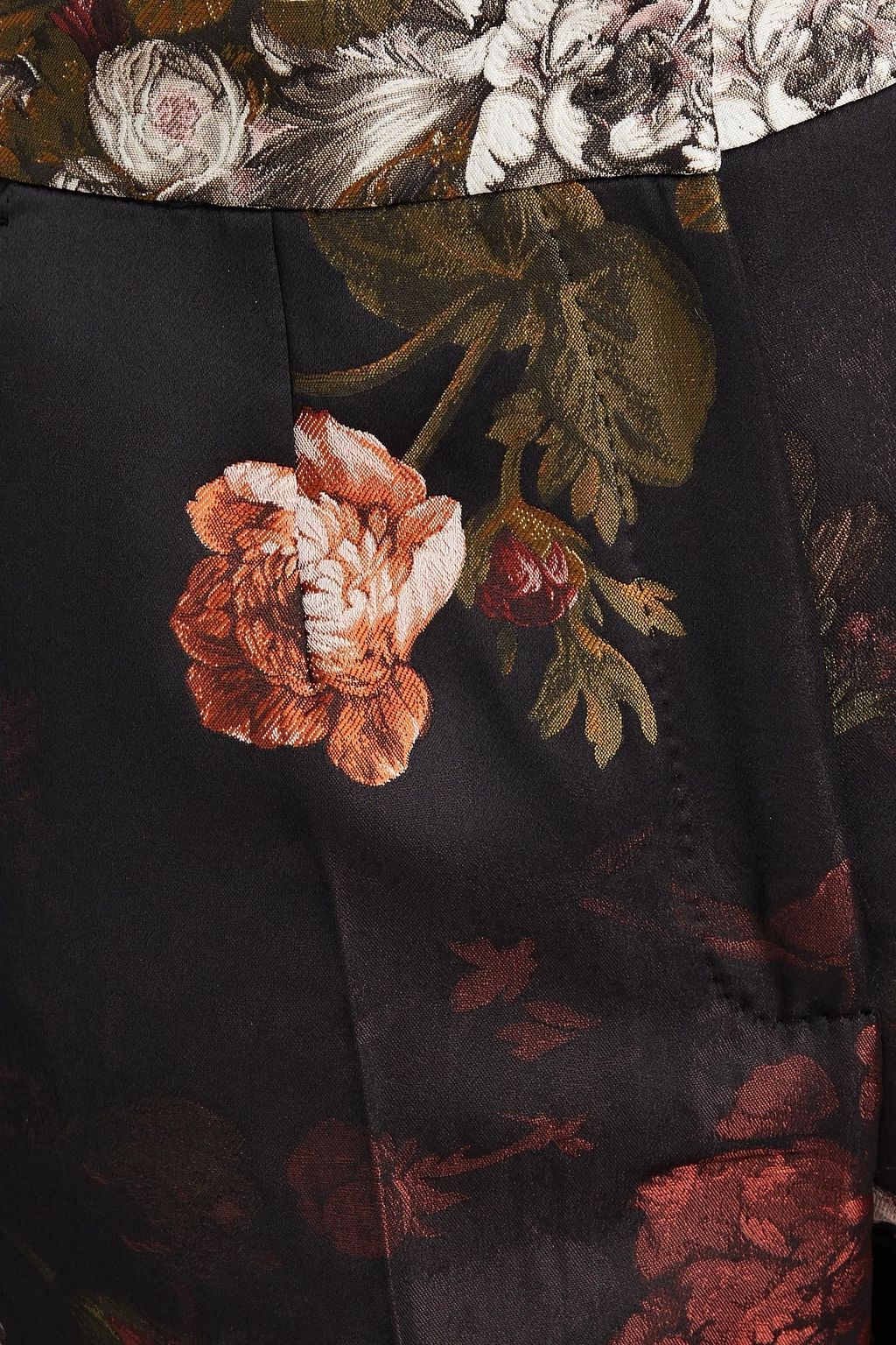 DOLCE&GABBANA Floral-jacquard tapered pants