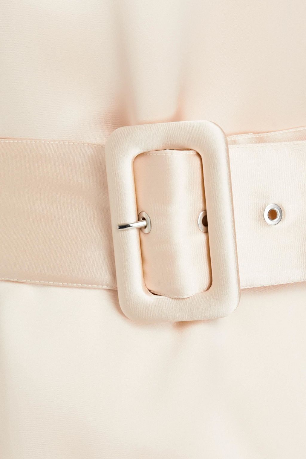 JIL SANDER Belted satin-twill blouse