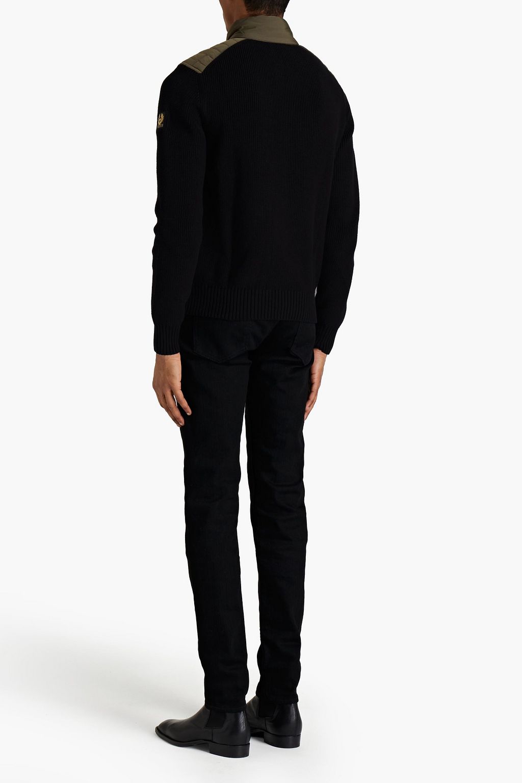 BELSTAFF Abbott shell-paneled logo-appliquéd cotton cardigan