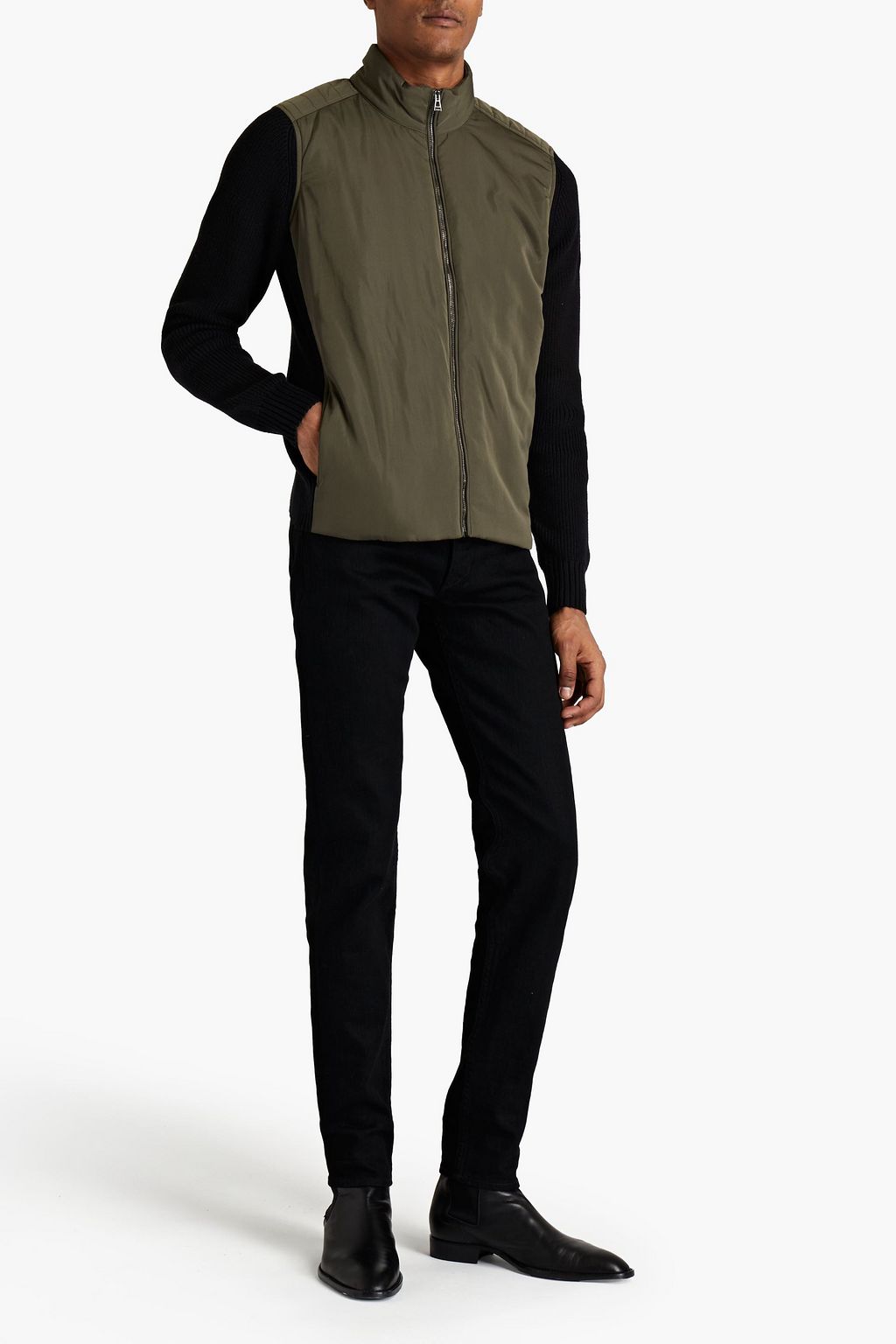 BELSTAFF Abbott shell-paneled logo-appliquéd cotton cardigan
