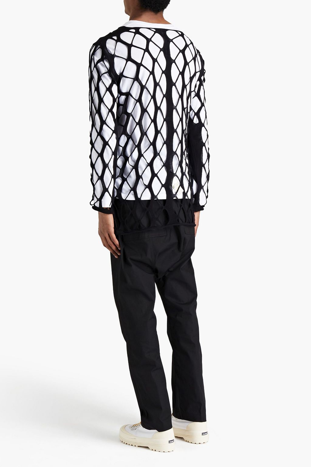 RICK OWENS Tapered stretch-cotton drawstring pants