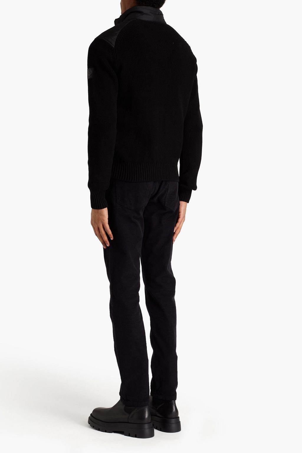 BELSTAFF Abbott shell-paneled logo-appliquéd cotton cardigan