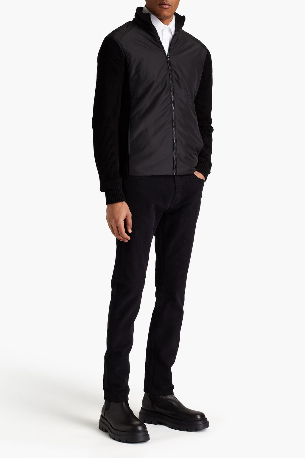 BELSTAFF Abbott shell-paneled logo-appliquéd cotton cardigan