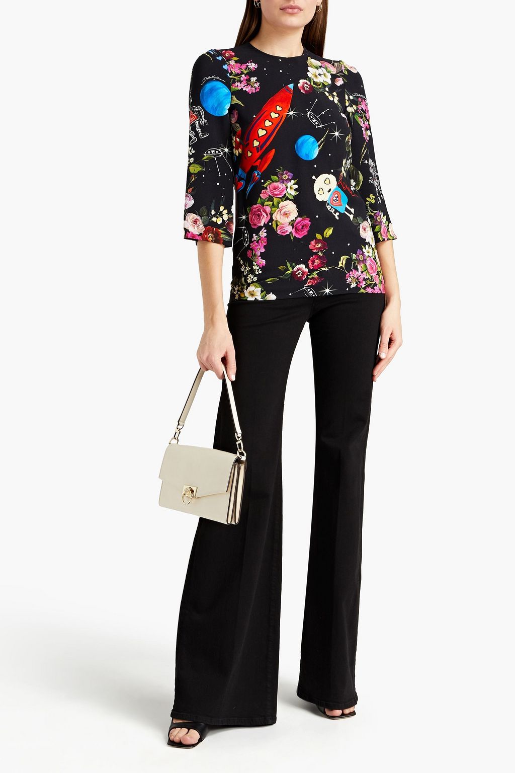 DOLCE&GABBANA Printed crepe blouse