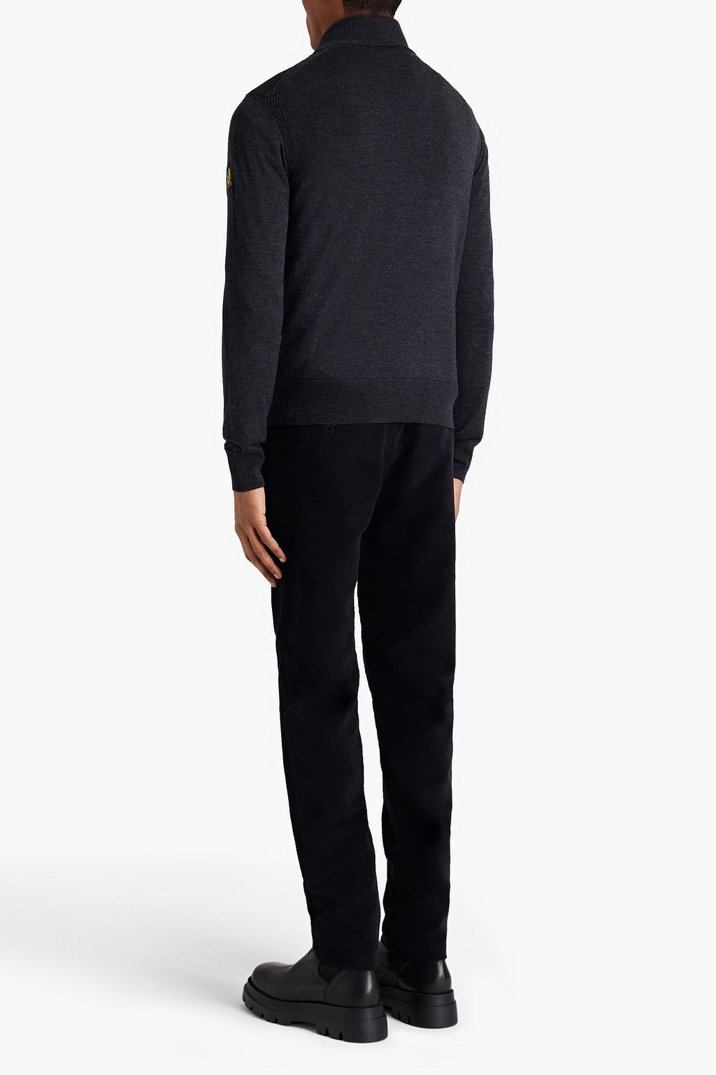 BELSTAFF New Kelby slim-fit quilted shell-paneled wool cardigan
