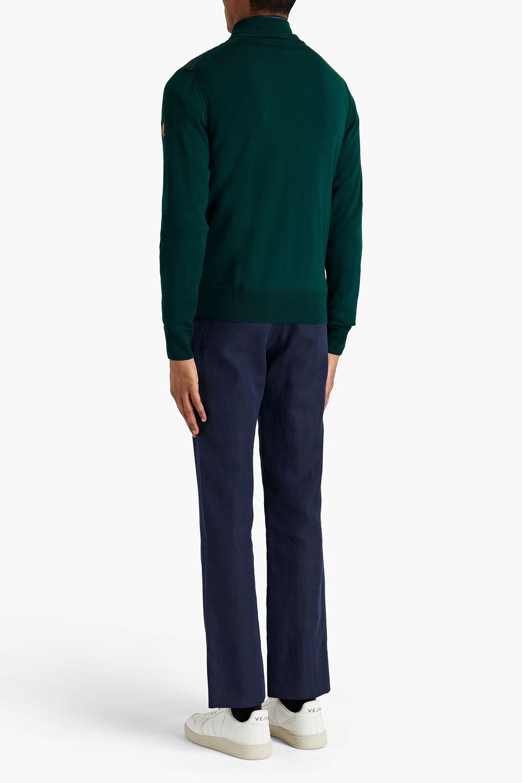 BELSTAFF New Kelby slim-fit quilted shell-paneled wool cardigan