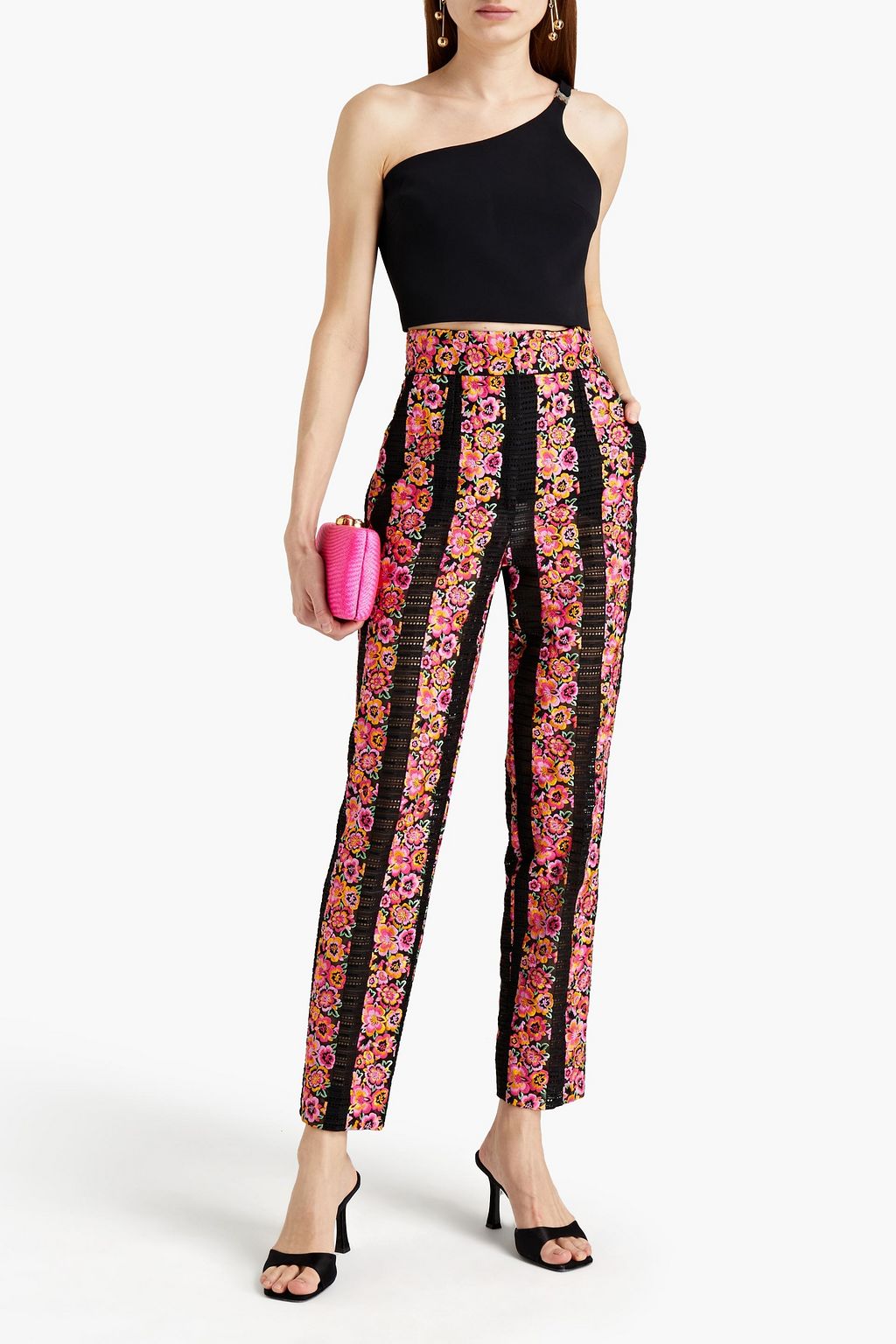 DOLCE & GABBANA オーガンザ テーパード パンツ