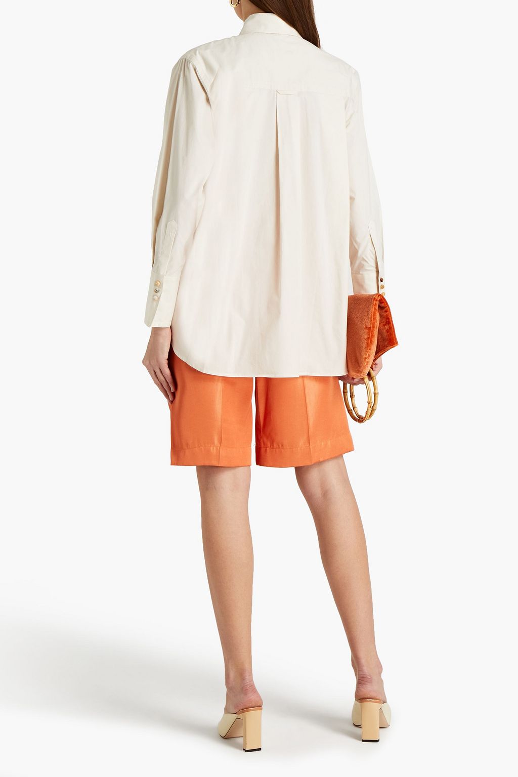 ZIMMERMANN Striped cotton-blend broadcloth shirt