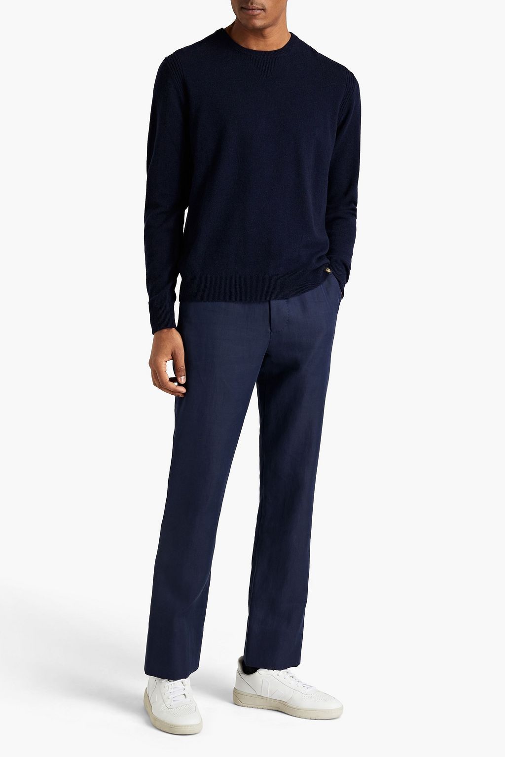 BELSTAFF Logo-appliquéd wool and cashmere-blend sweater