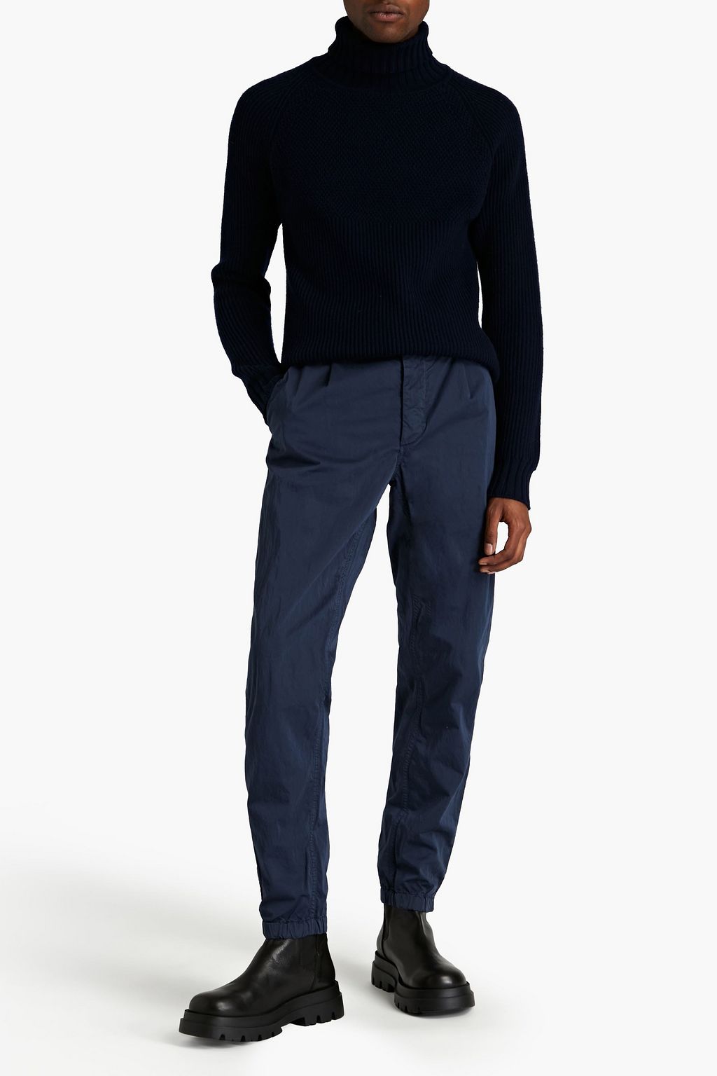 BELSTAFF Marine ribbed wool turtleneck sweater