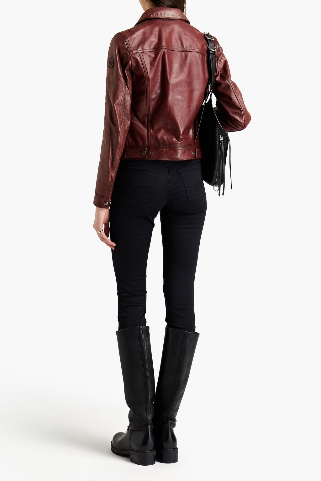 Burgundy Lola leather jacket | BELSTAFF | THE OUTNET