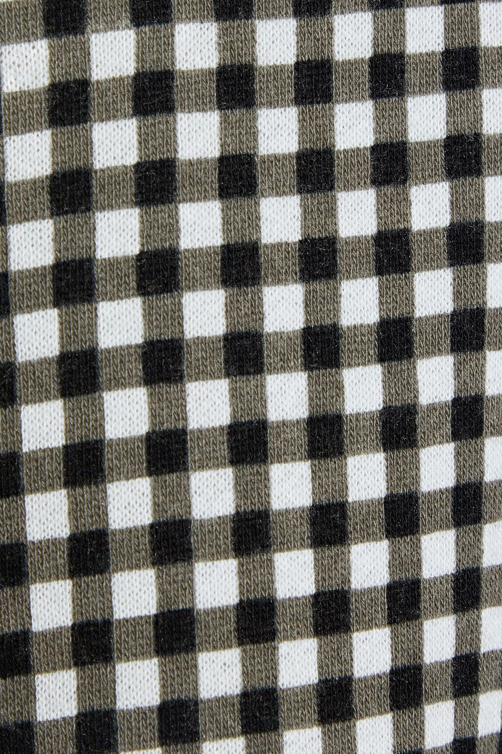 ALICE + OLIVIA Natalie gingham French cotton-blend terry sweatshirt