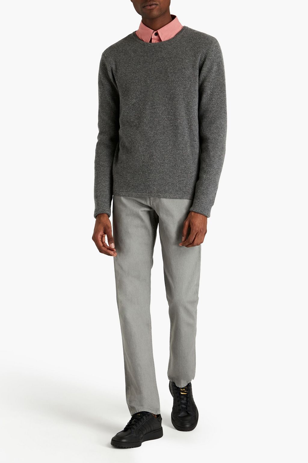 BELSTAFF Waffle-knit wool and cashmere-blend sweater
