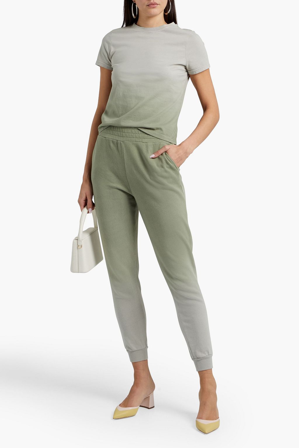 ALICE + OLIVIA Cindy dégradé cotton-jersey T-shirt
