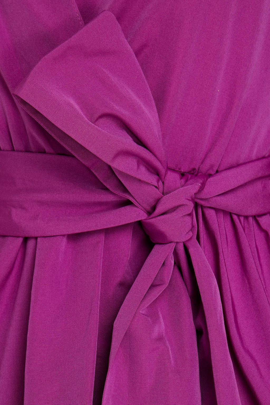 VALENTINO GARAVANI Belted cotton-blend taffeta mini wrap dress